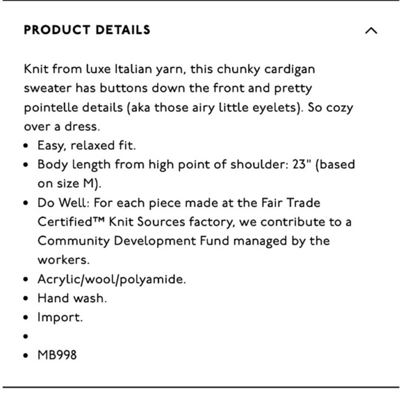 Madewell New Wool Pointelle Chunky Cable Knit Fisherman Cardigan - Picture 14 of 14